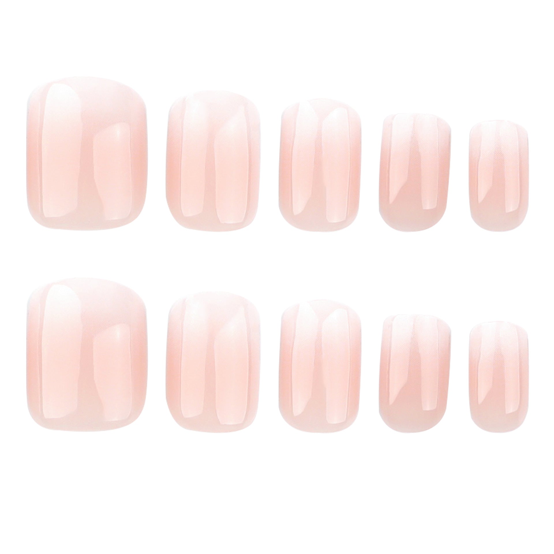 Minimalist temperament short manicure simple gradual change naked pink white  short European square |365nails