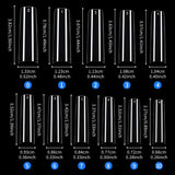 Nail Tips Nail  lengthened French 550 pieces boxed square transparent semi-sticker high-arc flat head water pipe nail fake nail