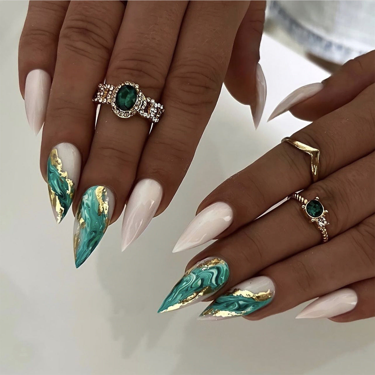 wearable nail art pieces fake nail nail pieces French wearable nail stickers nail art pieces wholesale|365nails