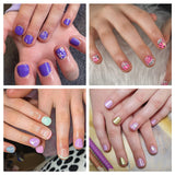 Nail Tips New children's press on nails pads, 40 pieces of sub-size matte, one size has no marks, no engraving and grinding, removable fake nails.