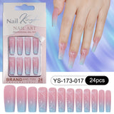 Nail Tips special for press on nails rectangular nail pieces removable full sticker manicure 24 pieces boxed fake nail factory wholesale