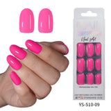 Popular solid color press on nails advanced sense versatile patch nail art short oval removable fake nail piece wholesale