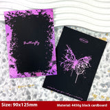 Press-On Nails Instruction Card Black cardboard light luxury y2k wind (MOQ:50 pieces)