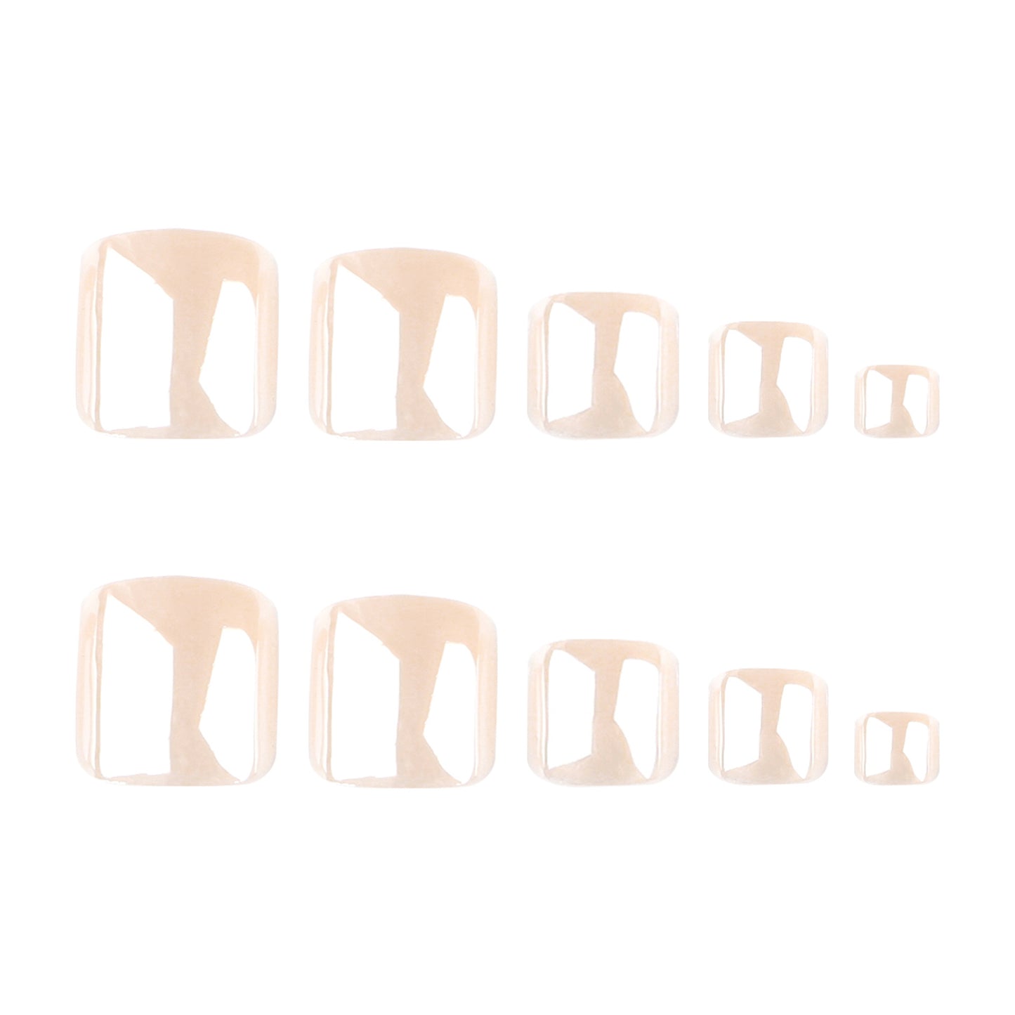 Foot nails advanced nude pearlescent wearing foot manicure Europe and the United States hot-selling foot nail wholesale|365nails