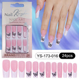 Nail Tips special for press on nails rectangular nail pieces removable full sticker manicure 24 pieces boxed fake nail factory wholesale