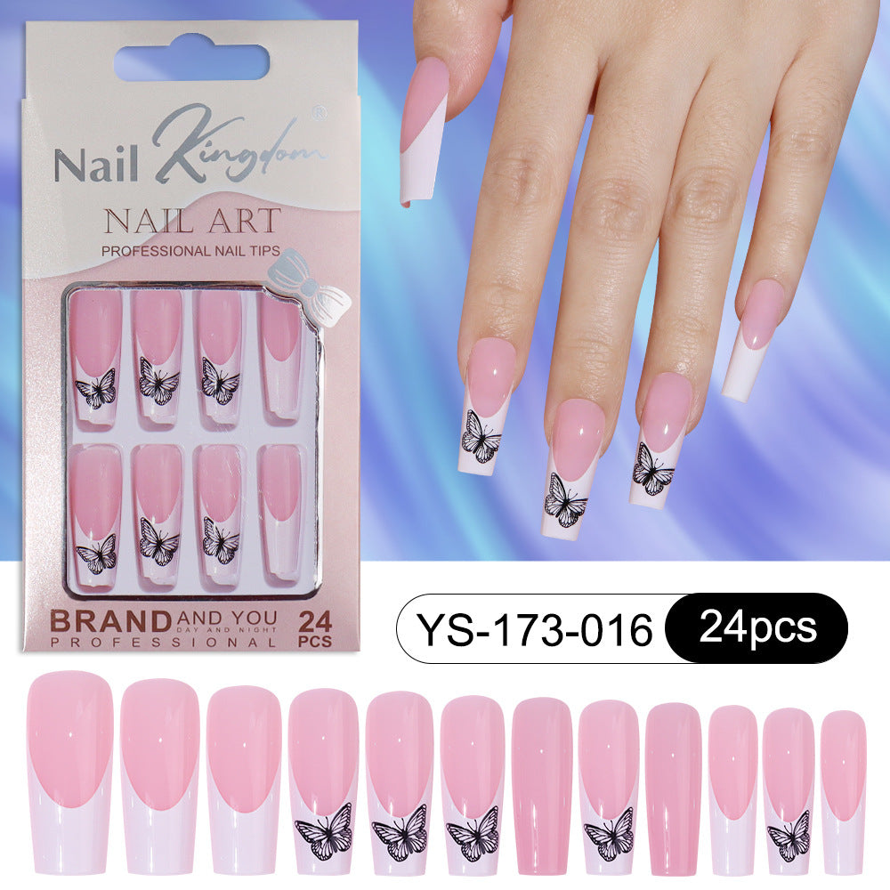 Nail Tips special for press on nails rectangular nail pieces removable full sticker manicure 24 pieces boxed fake nail factory wholesale