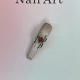 Title Crimson Web Nocturne | Gothic Spider Press-On Nails
