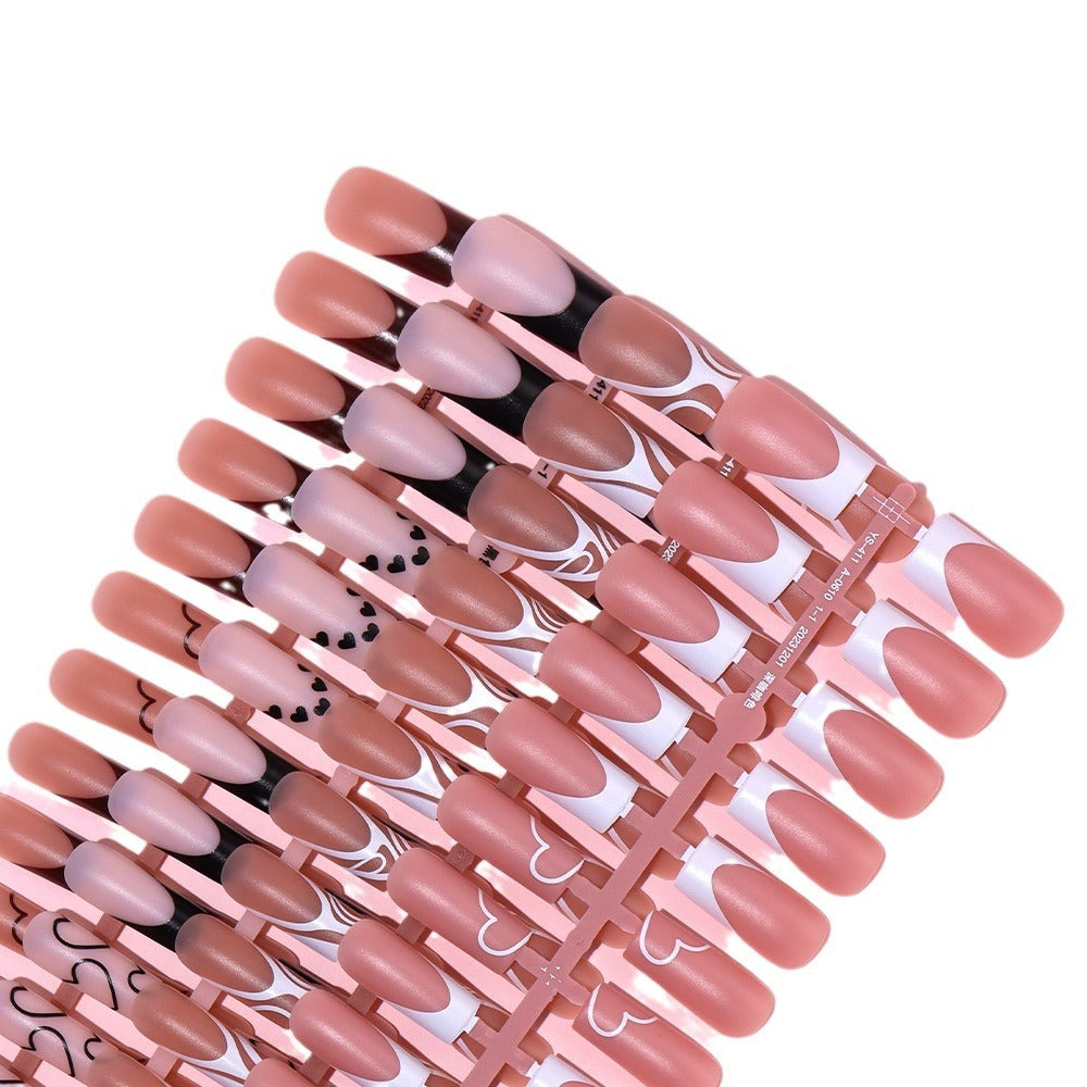 Nail Tips hot-selling French wearable manicure 30 pieces, whole bulk detachable wearable nail seamless fake nail patch