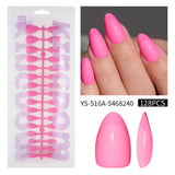 Nail Tips popular French press on nails almond nail short matte removable fake nail 128 pieces bagged nail art