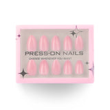 30 pieces of pink solid color press-on nails advanced sense box gel manicure fake nail short wearable nail customization|365nails
