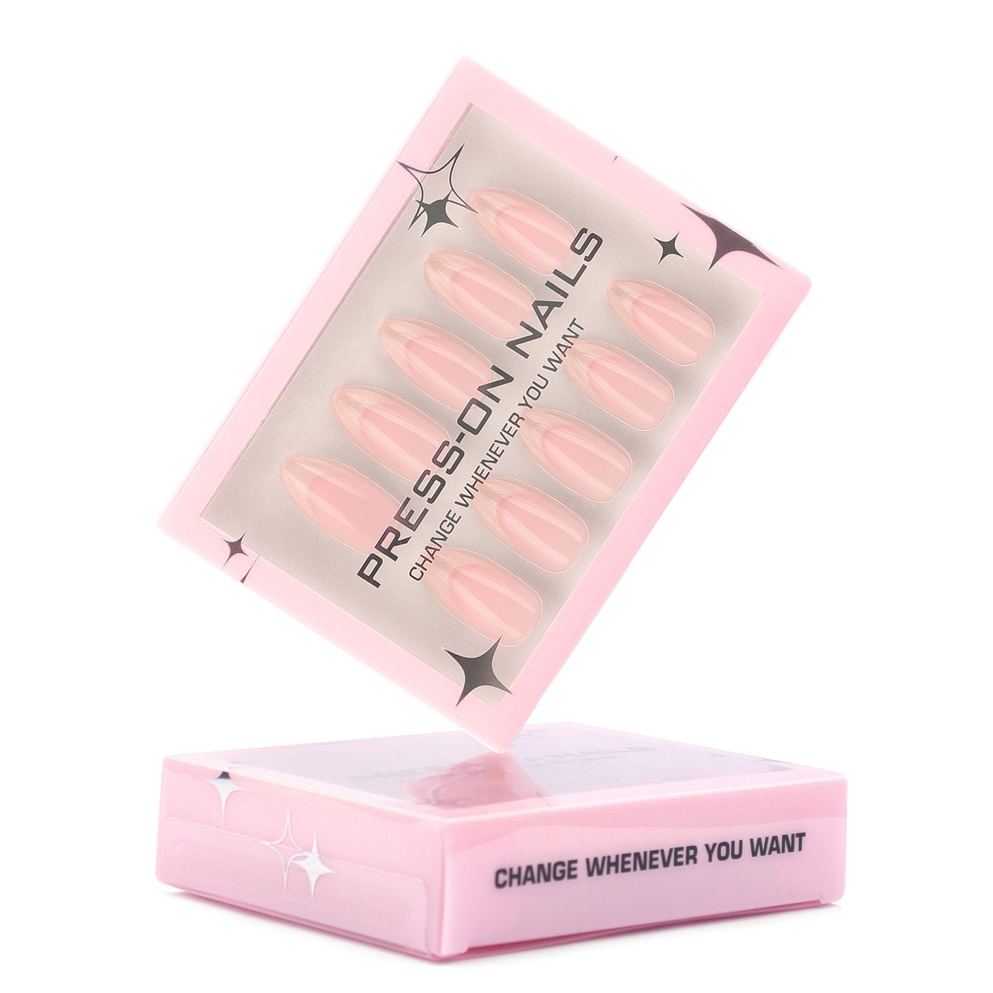 30pcs short almonds simple French beige high sense press-on nails