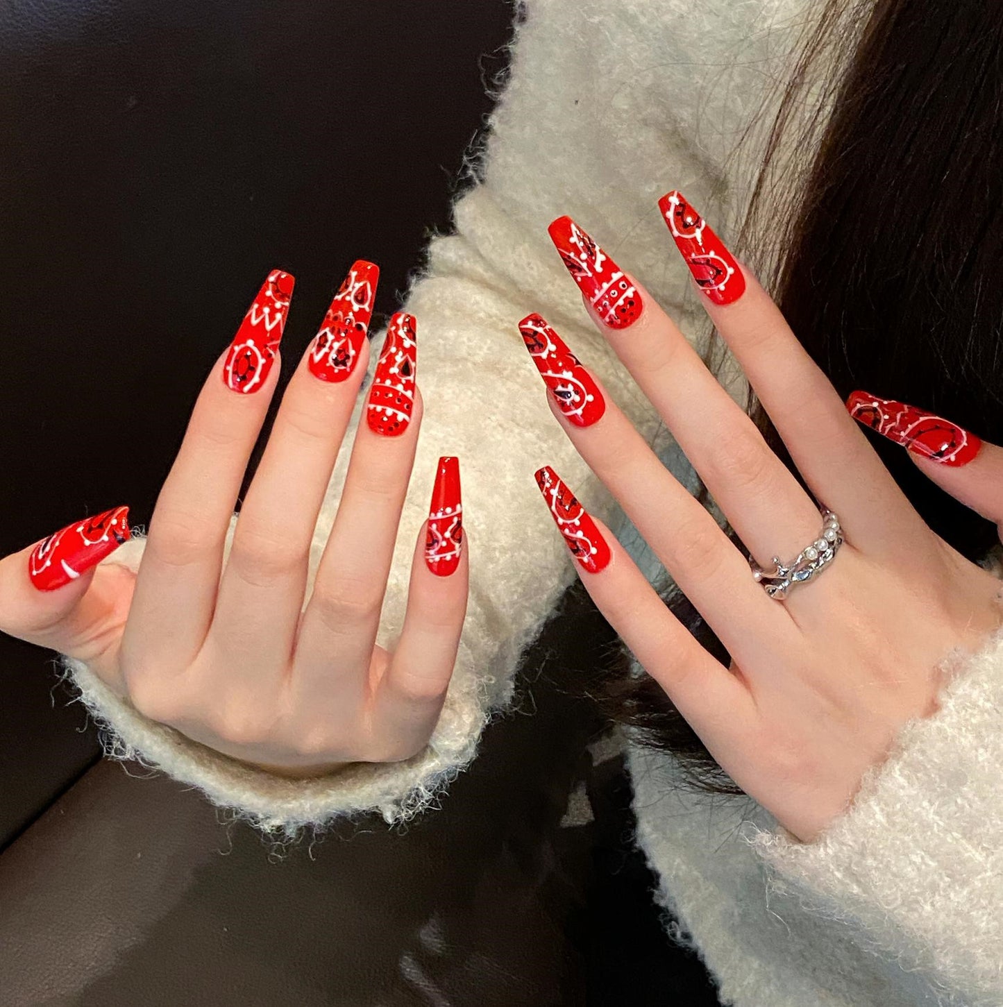 Pure handmade press on nails nail art fake nails beauty | 365nails