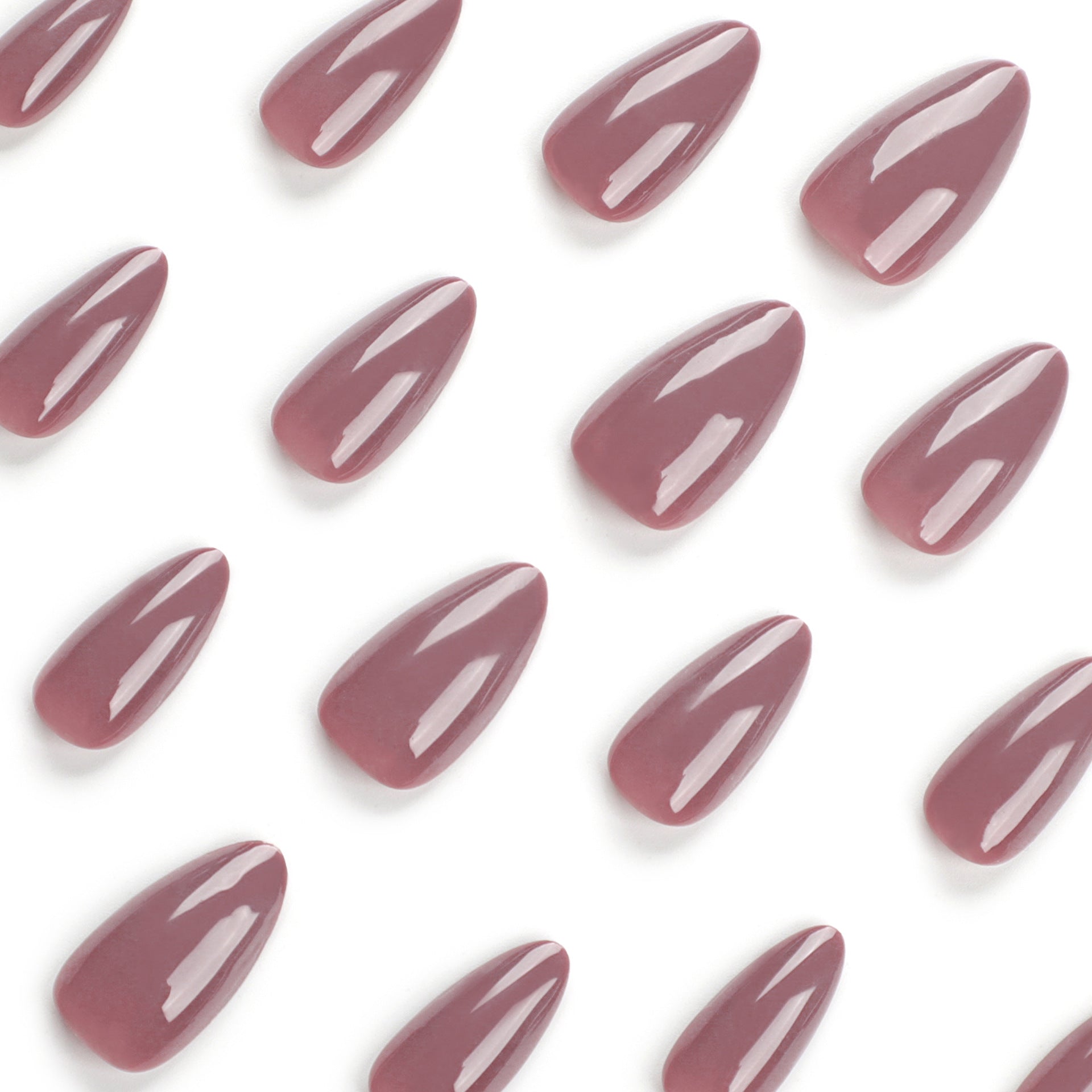 Simple solid color classic nail art, almond-shaped wearable nail art piece|365nails