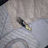 Title Ink-Night Floral Court | Black-Gold Crystal Art Series Press-On Nails