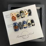 Unhas postiças para Halloween, decoração de unhas de Halloween, produto finalizado | 365nails
