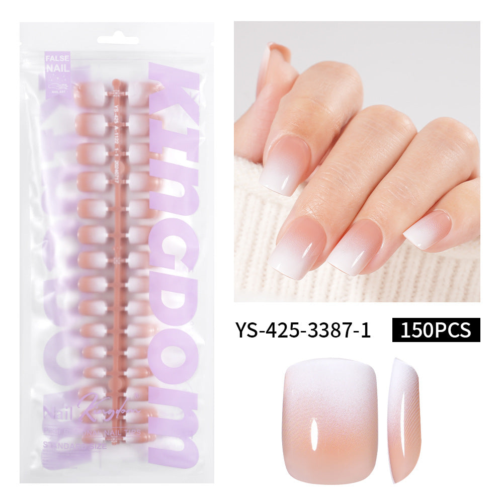 Nail Tips Europe and the United States  gradual change press on nails, simple water drop nail spray removable fake nail 150 pieces prefabricated nail