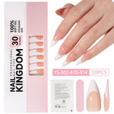 Nail tips French press on nails, simple long ladder manicure removable fake nails 120 pieces, prefabricated nail wholesale