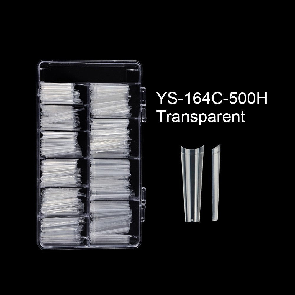 Nail Tips extended denim nail piece 500 pieces Boxed XXL French fake nail patch Transparent flat head non-marking nail piece