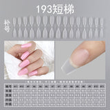 Nail Tips press on nails pads, matte 240 pieces, full stickers, transparent oval trapezoidal non-marking, no-grinding patches, nail pads