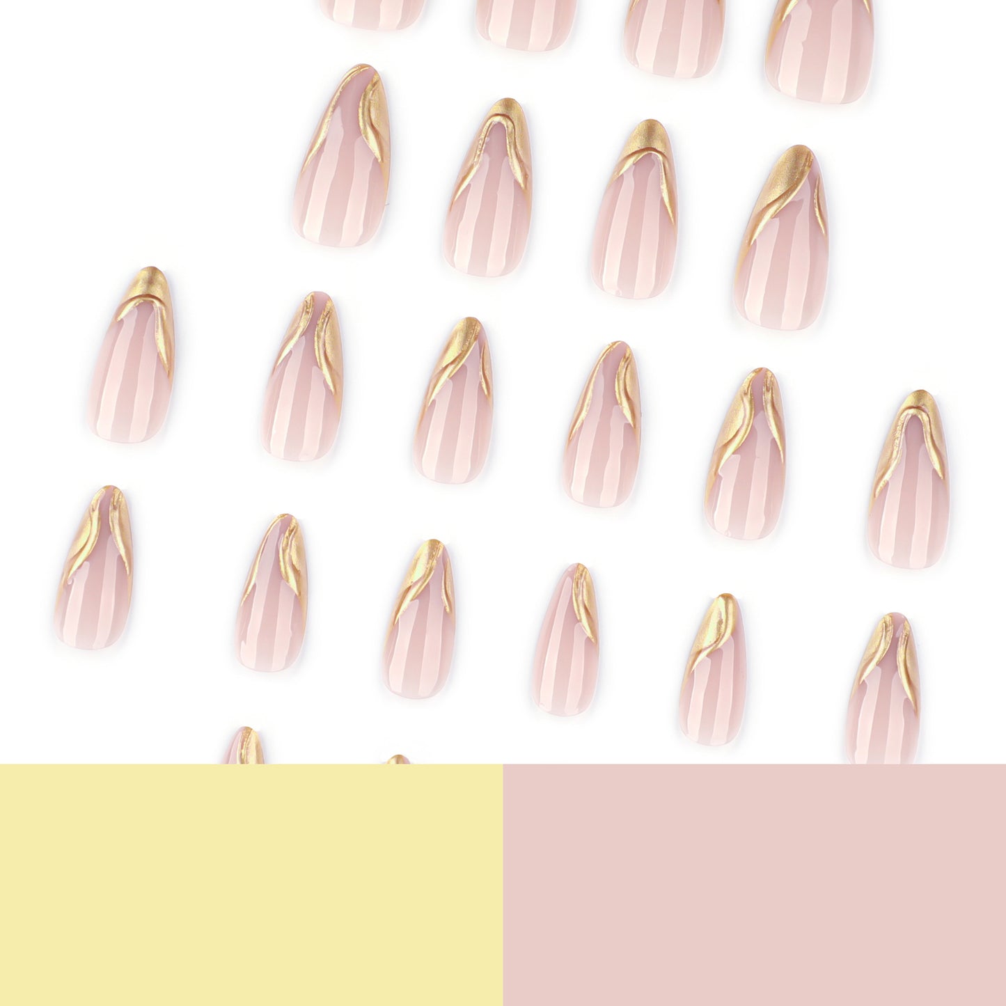 Unhas curtas bronzeadoras 3D amêndoa, peça de unha usável, mais vendida na Europa e América, unhas postiças de pressão|365nails