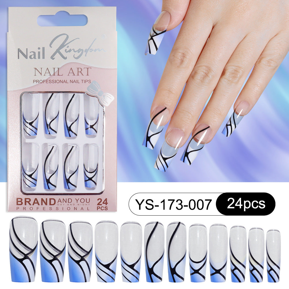 Nail Tips special for press on nails rectangular nail pieces removable full sticker manicure 24 pieces boxed fake nail factory wholesale