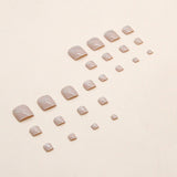 Mudança explosiva e gradual de carne rosa Unhas postiças para os pés, unhas naturais de fada, gás especial, modelo de unhas postiças, unhas postiças brilhantes, peça de arte para unhas|365nails