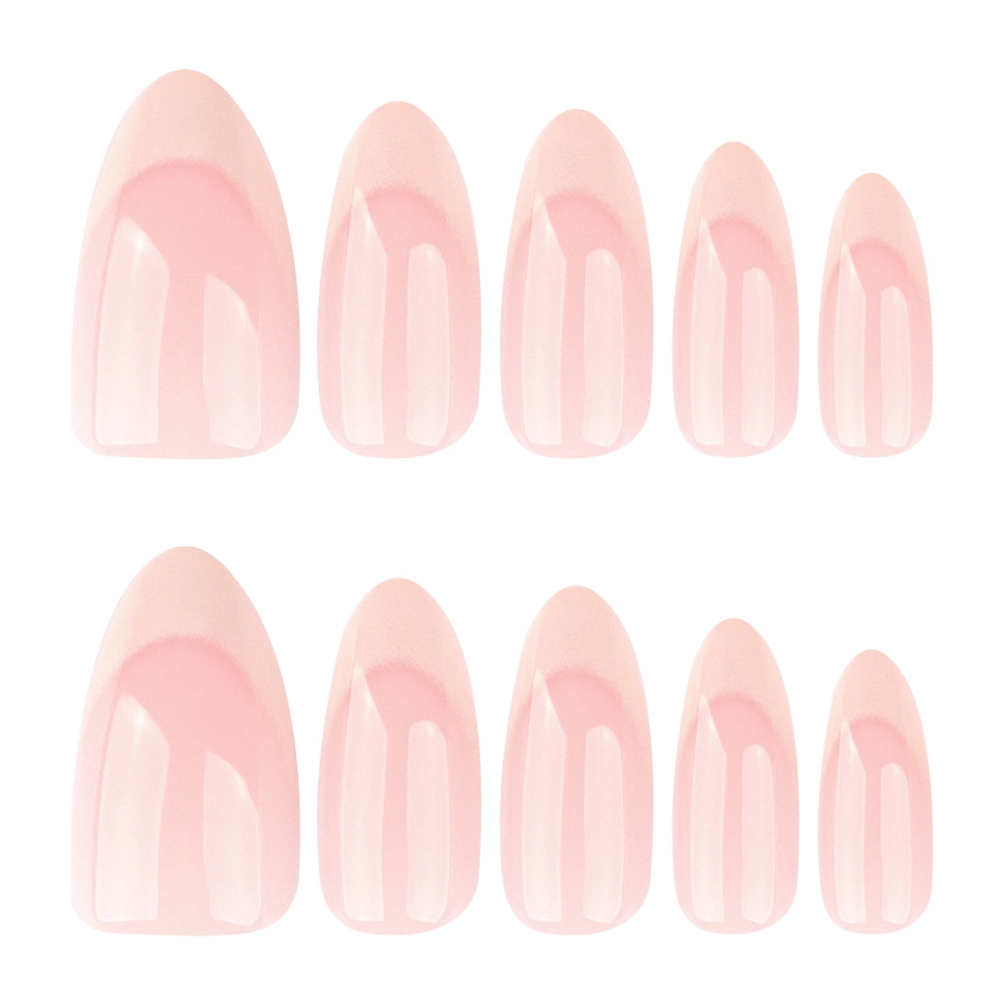 30pcs short almonds simple French beige high sense press-on nails