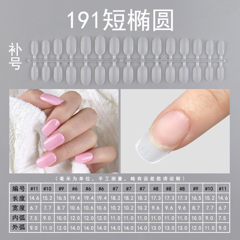 Nail Tips press on nails pads, matte 240 pieces, full stickers, transparent oval trapezoidal non-marking, no-grinding patches, nail pads