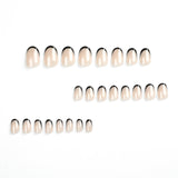 Wearing nail piece Black French glitter Short wearing nail piece Detachable finished nail piece Wholesale nail