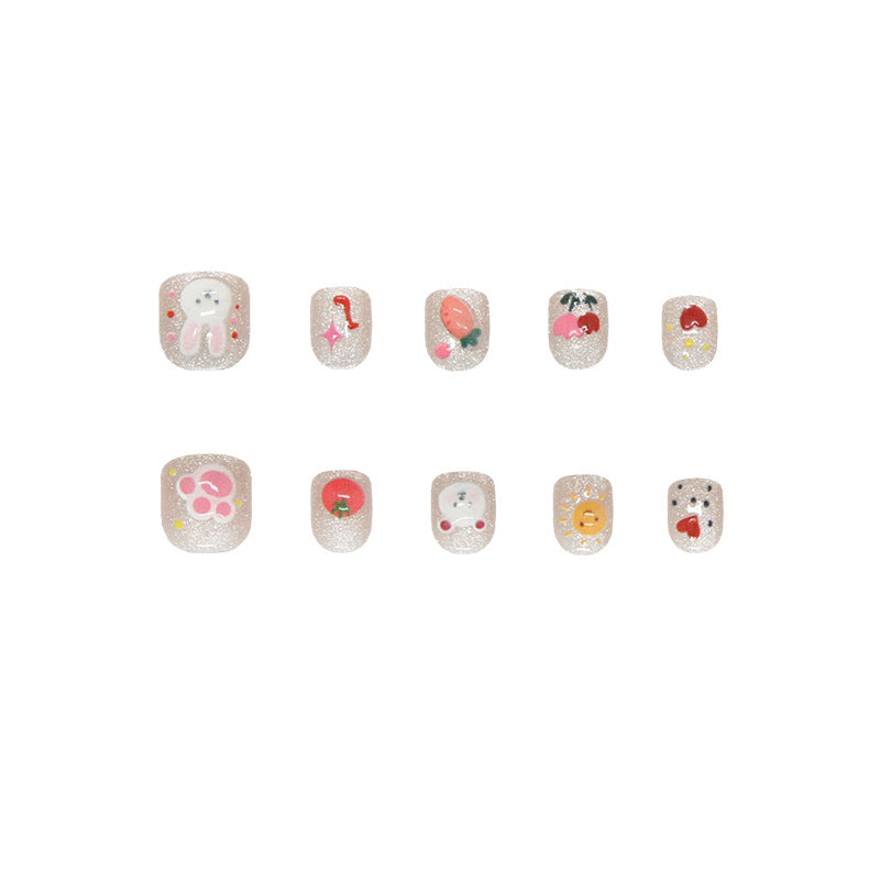 Sunshine music note cartoon kids nails|365nails