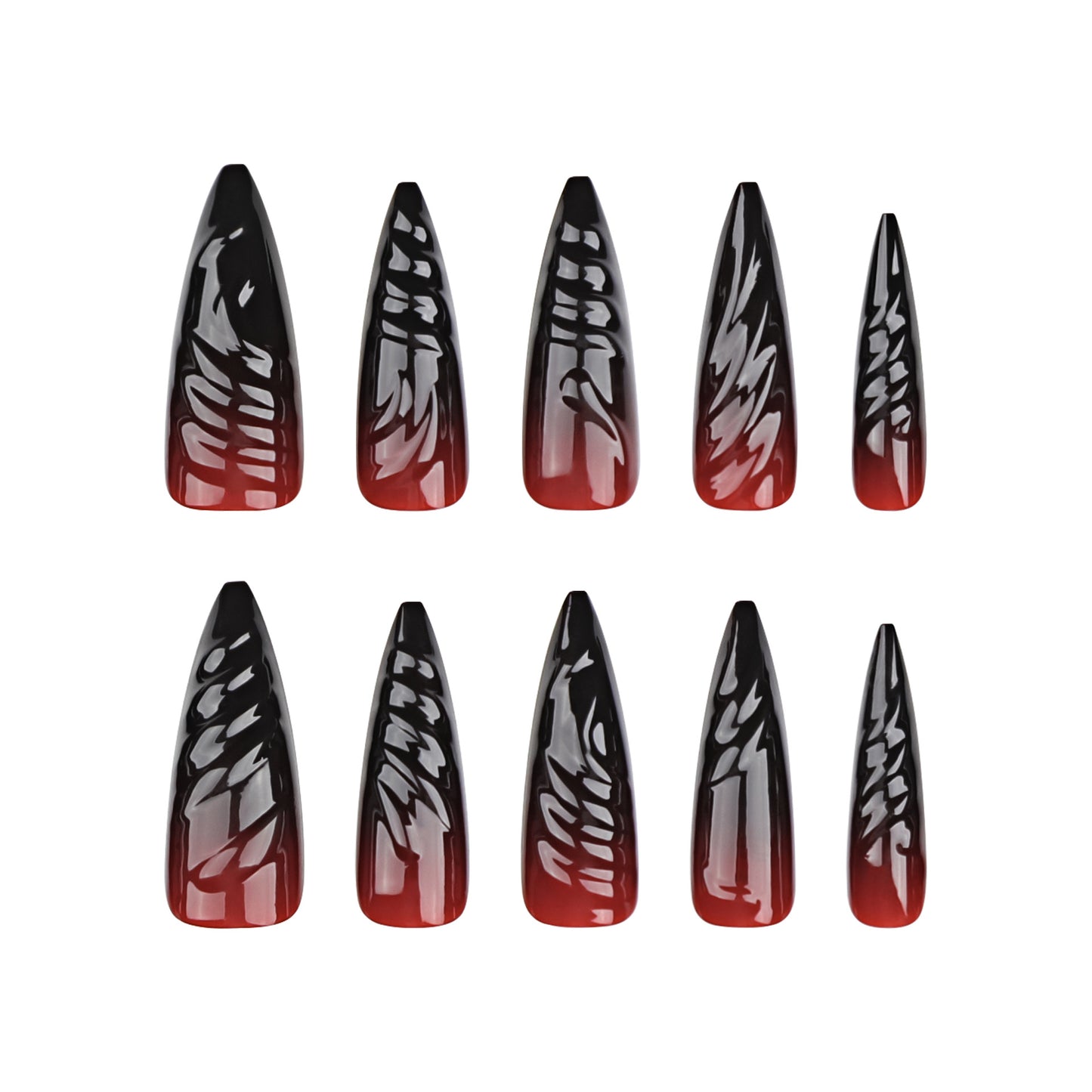 Halloween Wear Nail 3D Three-dimensional Nail Art False Nails Spider Bat Nail Sheets Wholesale|365nails