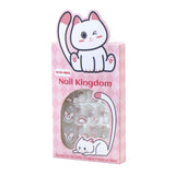 Children press on nails, cartoon 24-piece boxed finished product, sweet and cute children's removable fake nail patch manicure