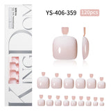 Nail Tips press on nails toenail gradual change wear foot nail patch spray oil prefabricated manicure 120 pieces fake nail piece