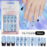 Nail Tips special for press on nails rectangular nail pieces removable full sticker manicure 24 pieces boxed fake nail factory wholesale