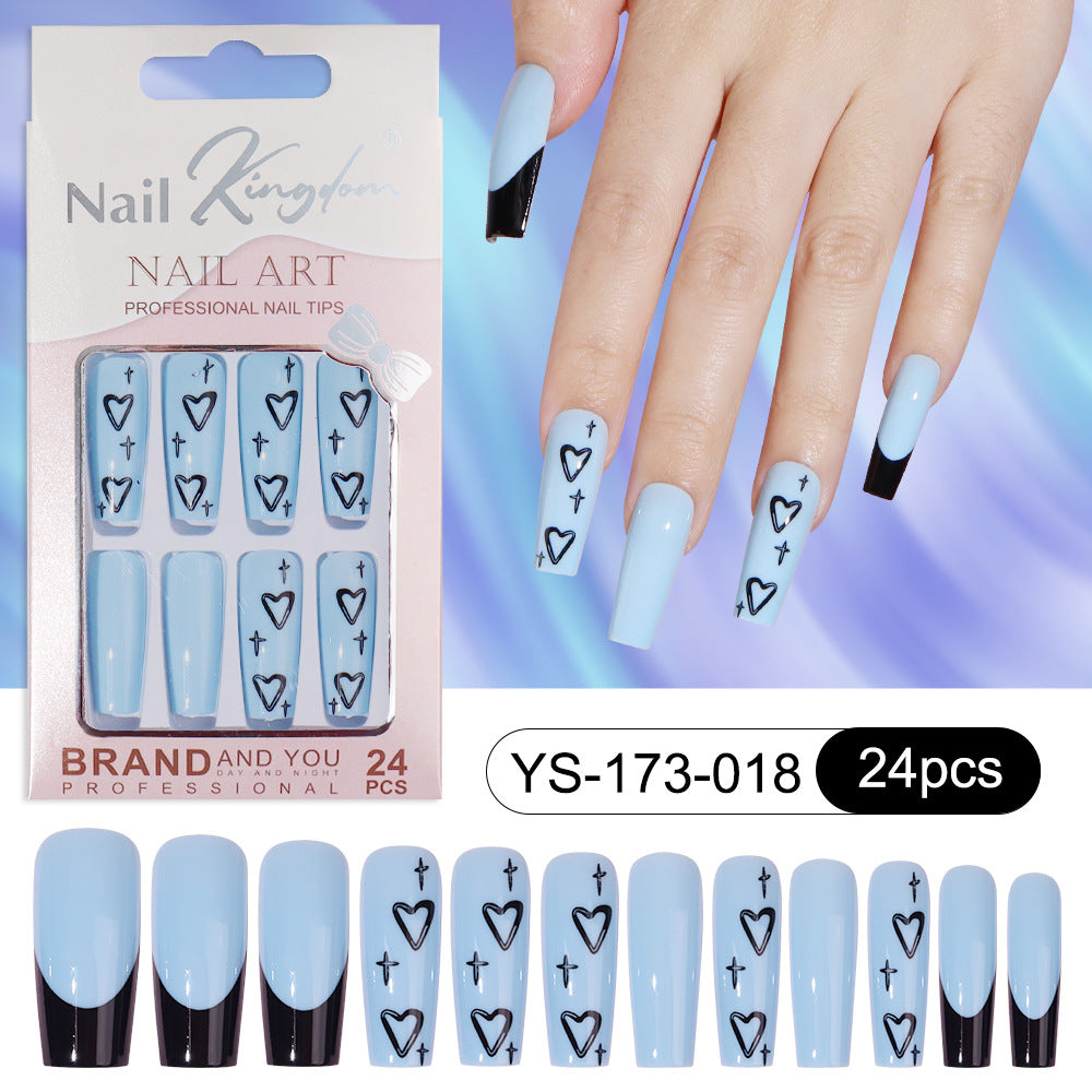 Nail Tips special for press on nails rectangular nail pieces removable full sticker manicure 24 pieces boxed fake nail factory wholesale