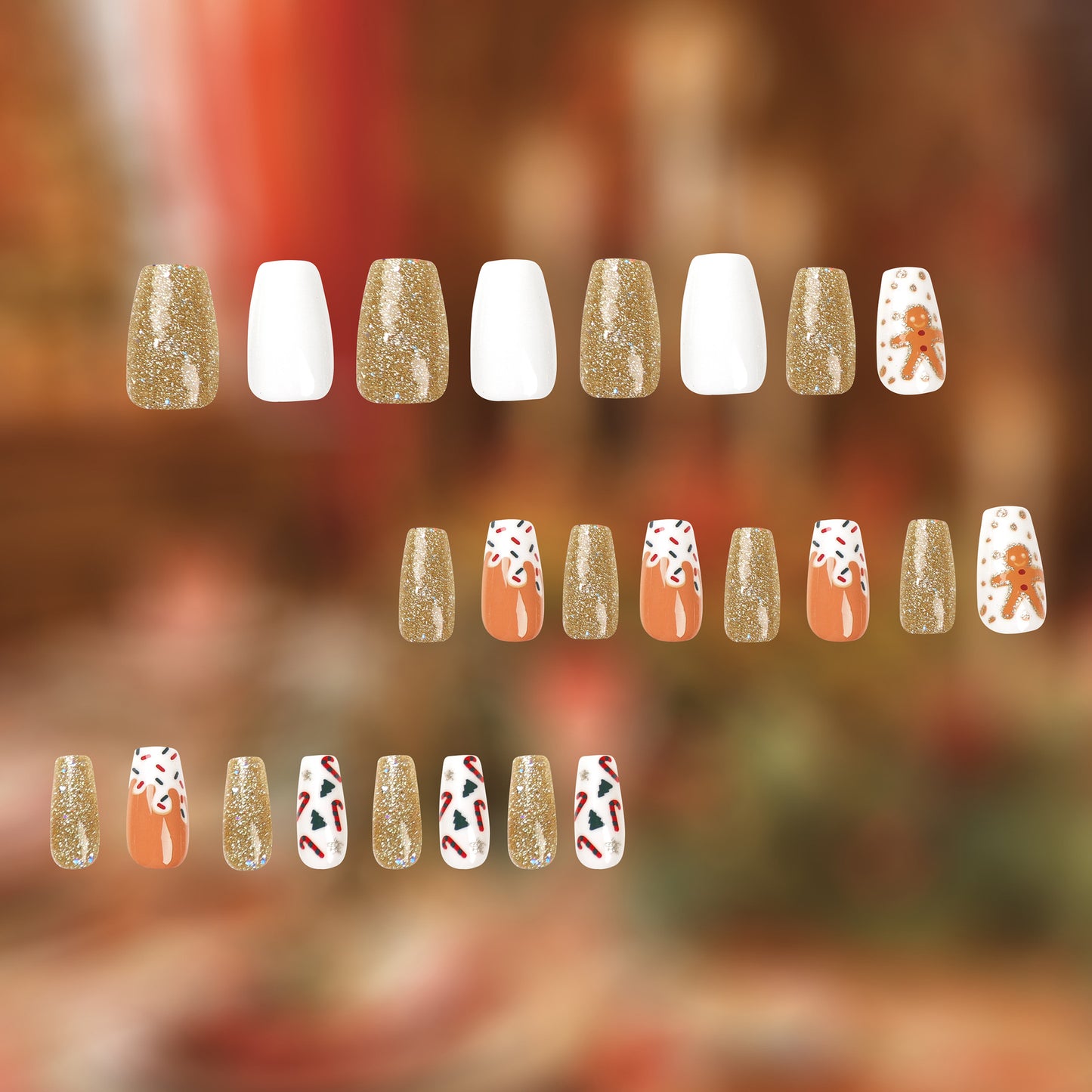 New Christmas Elk Nail Art Removable Wearable Nail Special for Ballet False Nail Nail Products Wholesale of Finished Products|365nails