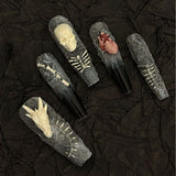 Title Grave Ash Relic | Skeletal Relief Art Series Press-On Nails