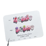 Unhas postiças artesanais com estampa de estrela Kirby, desenho fofo, arte de unha curta, acabamento final, adesivo para unhas postiças vestível|365nails