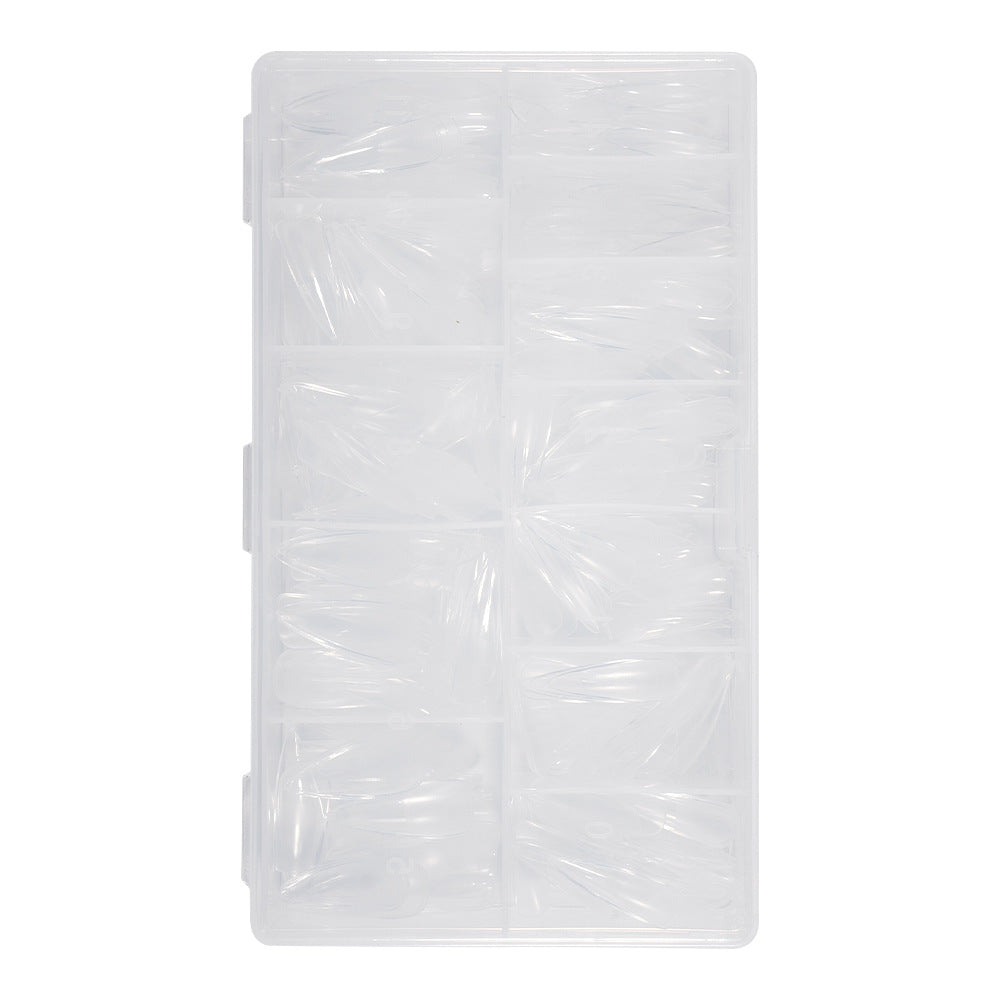 Nail Tips Semi-matte nail pads,  water drop nail pads 504 pieces, boxed non-engraving and grinding ultra-thin and non-marking fake nail patches, nail pads