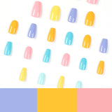 Press-on nails wholesale five-color removable manicure short ballet medium round double spell manicure patch wholesale nail nails|365nails