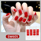 Nail art sticker simple solid color collection nail sticker gentle gradual change jump color nail sticker, waterproof and long-lasting sticker|365nails