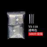 Nail Tips Nail plate semi-sticker, light sticker, lengthened XXXL water pipe nail NO C arc, light French manicure, transparent fake nail