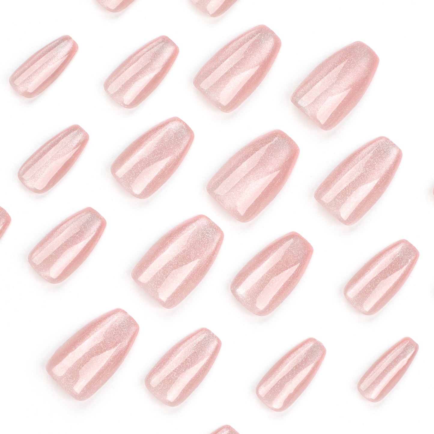 hot-selling solid color cat eye wearing nail removable short nude fake nail nail patch finished nail piece|365nails