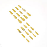 Diseño de uñas con mariposas de color amarillo mostaza y verde, con taladro completo, parche para uñas blancas, venta al por mayor | 365nails