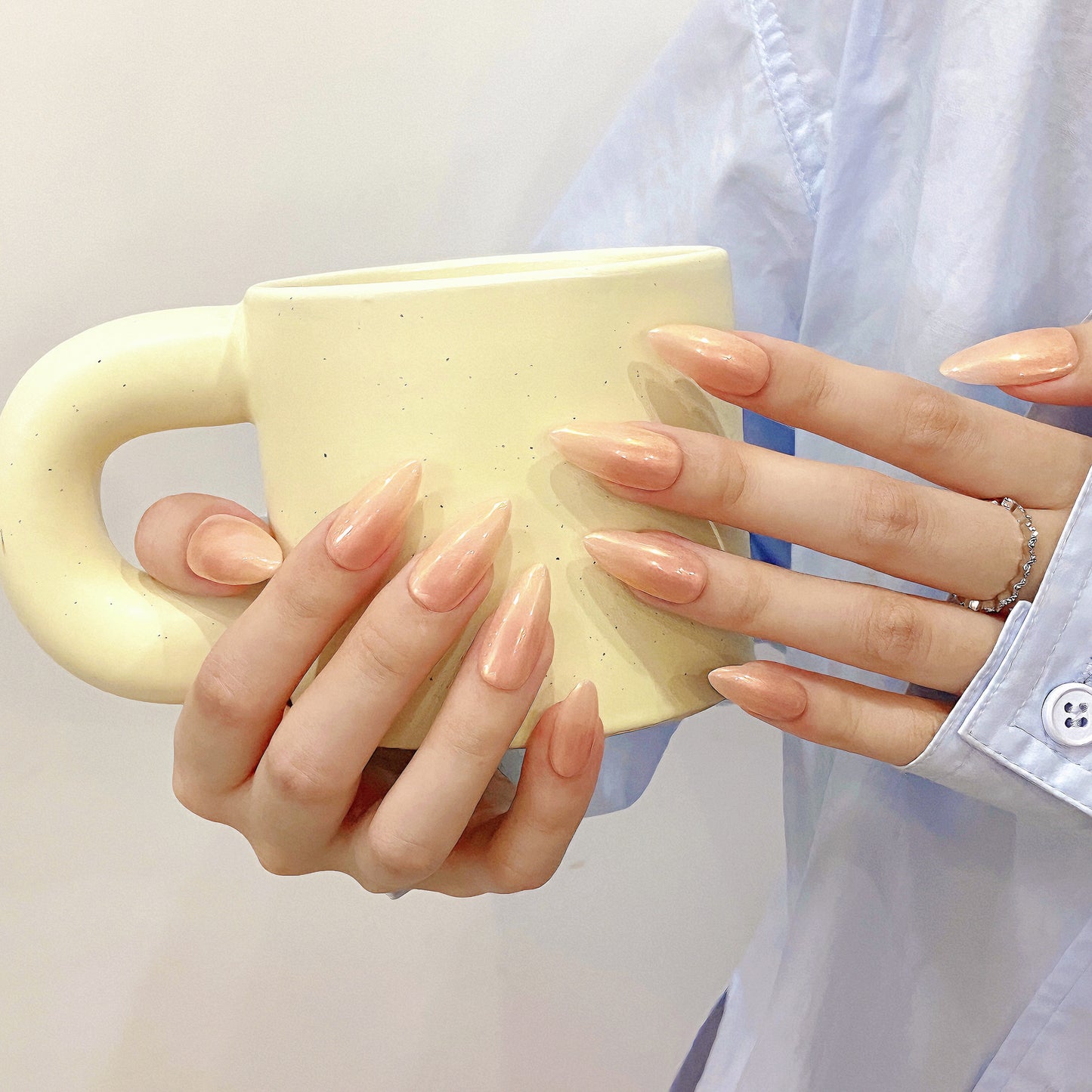 Fototerapia artesanal pura para unhas, unhas postiças, produto final clareador versátil rosa nude, arte de unha reutilizável | 365nails