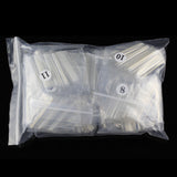 Nail Tips Amazon popular nail piece NO C extended water pipe nail patch 504 pieces boxed transparent semi-sticker XXXL fake nails