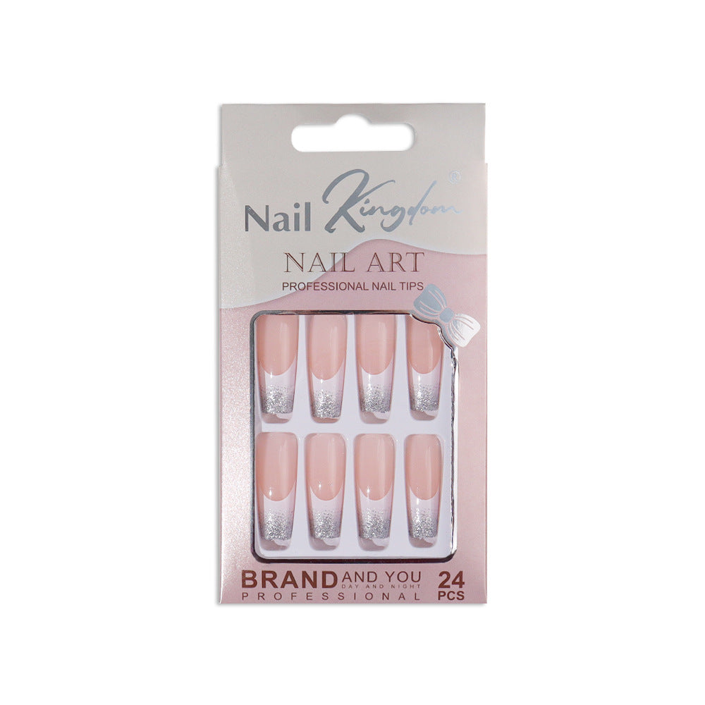 Nail Tips special for press on nails rectangular nail pieces removable full sticker manicure 24 pieces boxed fake nail factory wholesale