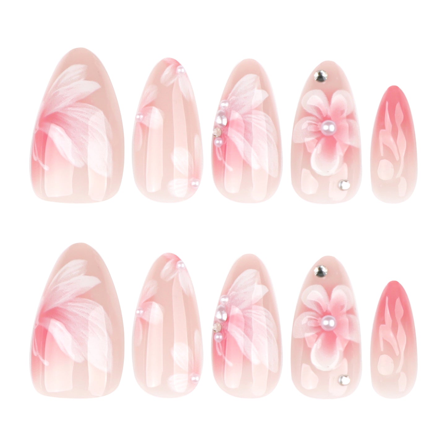 Unhas especiais para desgaste 3D flor Europa e Estados Unidos mais vendidas peça de unha usável repetível unha falsa atacado|365nails