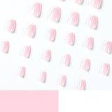 Patch de unha francês simples com borda branca e acabamento em atacado Unha postiça curta | 365nails