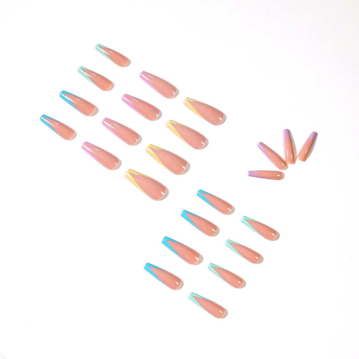 Long Ballet Color French Wear Nail Art False Nail Art Patch Nail Film Removable Nail Film |365nails